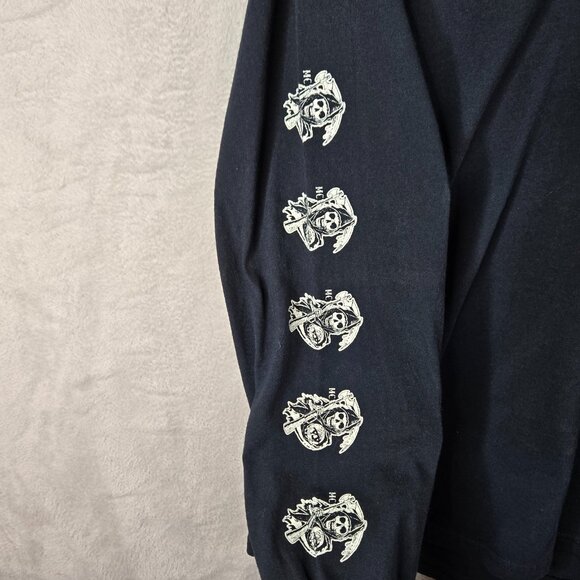 Sons of Anarchy XL Men's Long Sleeve tshirt Crew Neck Gilden Motorcycle Skull - Picture 7 of 8